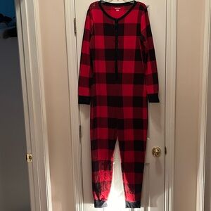 Old Navy Buffalo Plaid Thermal Onesie